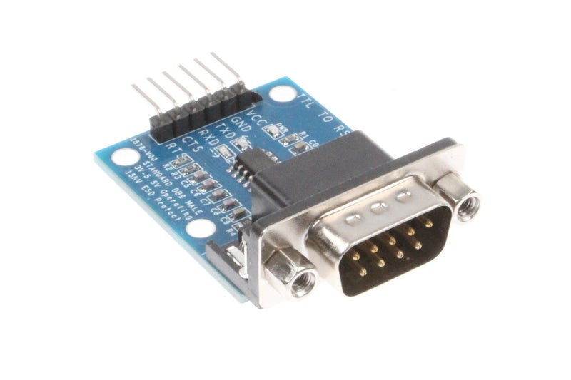 NOYITO TTL to RS232 Module TTL RS232 Male Female Mutual Conversion Module Serial Level Conversion to SP232 TTL Serial Port Communicates with RS232 Level Device 15KV ESD Protect (Male) - Image 1